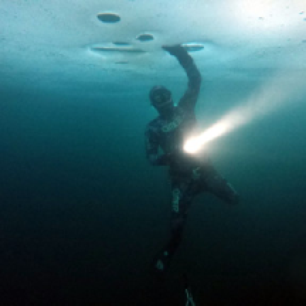 Free Diving Under Ice